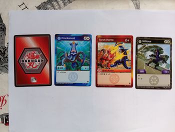 🌀 méga lot bakugan : nillious mythic + cartes action rares 🌀