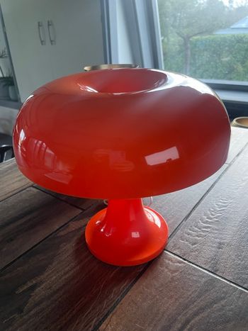 Lampe champignon design orange