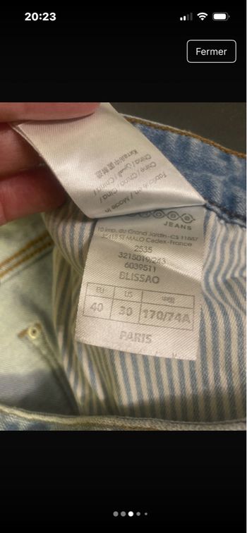 Jean bonobo taille 40 