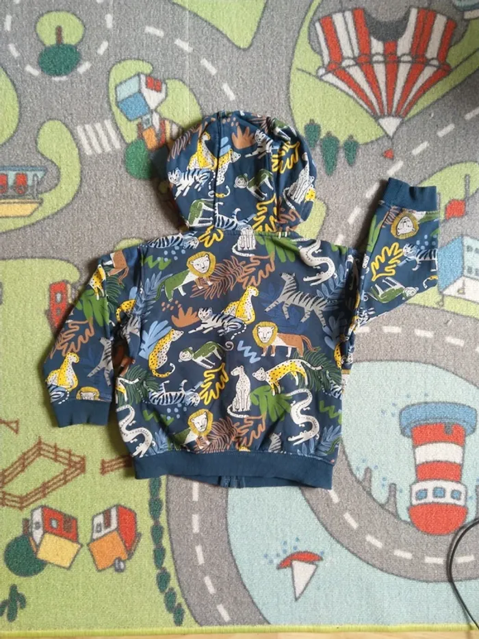 Gilet a capuche animaux de la savane, Du Pareil au Même, taille 4 ans / 104 cm - photo numéro 2