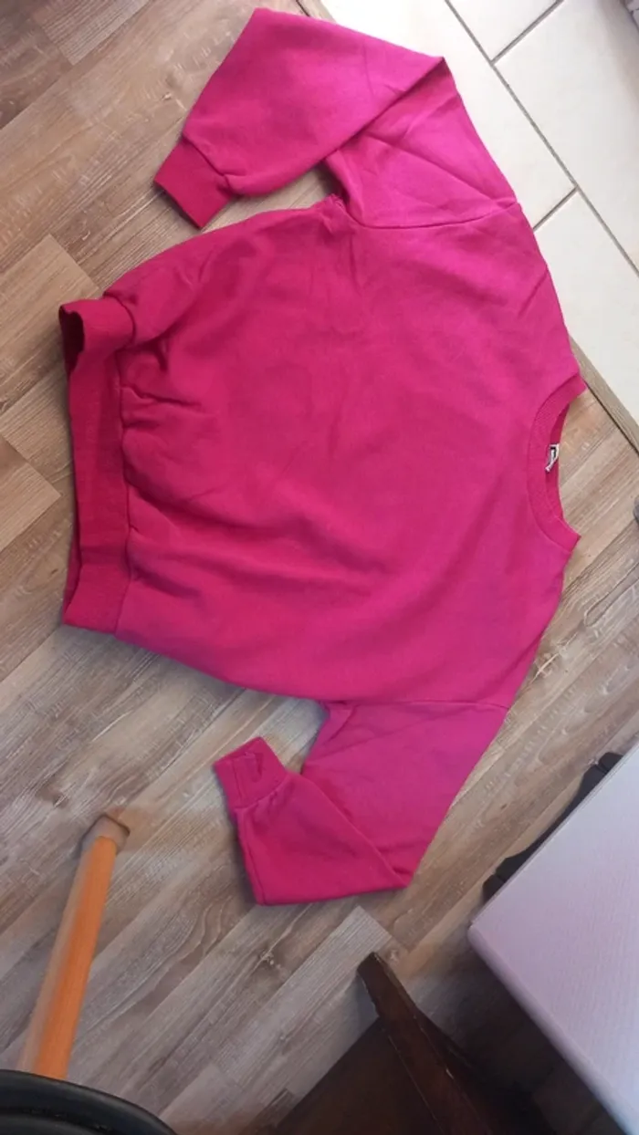 Pull rose fuchsia pimkie coton col rond tbe
