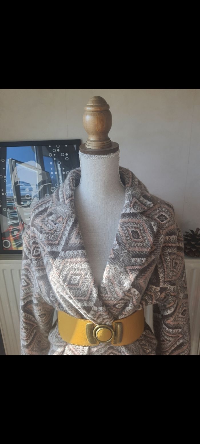 Veste/manteau Promod, rose, beige, blanc, taille: 44, neuf - photo numéro 6