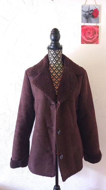 🌸Manteau imitation peau retournée, Antonelle, taille 42