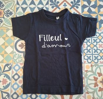 Tee-shirt manches courtes filleul d'amour 2 ans