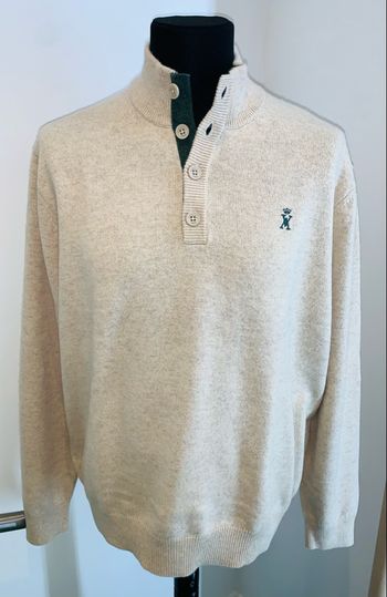 Pull col boutonné laine Vicomte A