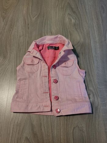 Veste en jean sans manches rose fille 5 ans orchestra