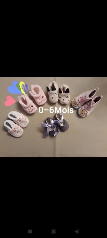 Chaussons/ chaussures 0-6 mois