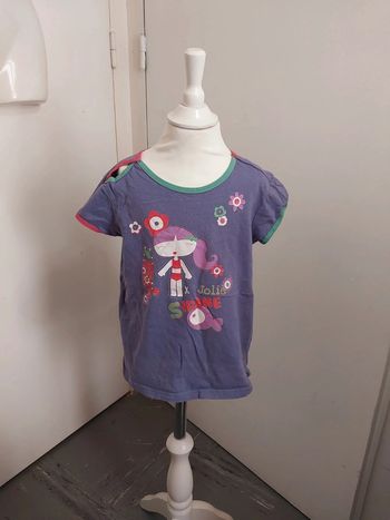 Tee-shirt P'tit Béguin – Violet – Motif fillette – Taille 6-8 ans