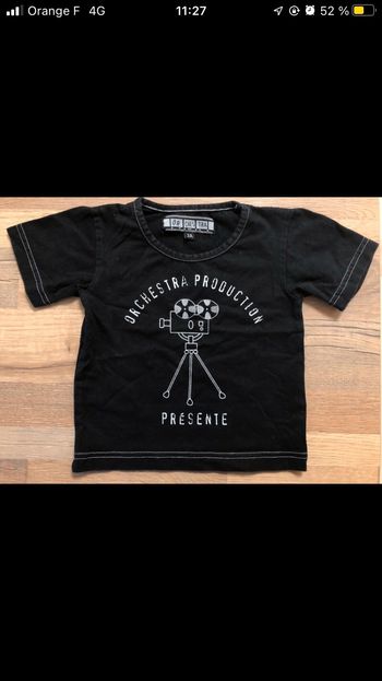 T-shirt noir cinéma Orchestra