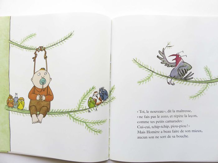 Album jeunesse 4-6 ans : Homère à l'école des oiseaux . (Jennifer Dalrymple - L'école des loisirs) - photo numéro 9