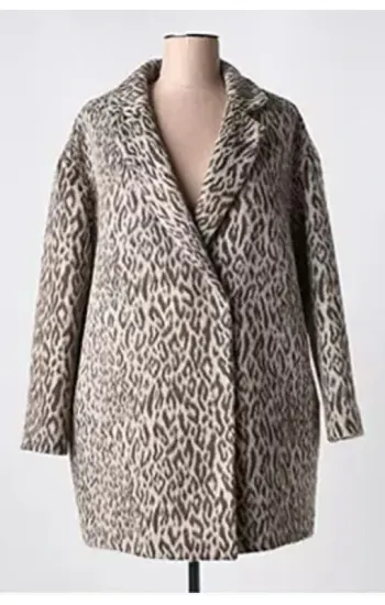 Manteau léopard fausse fourrure