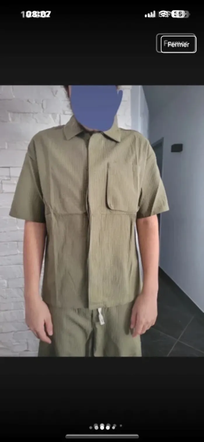 Ensemble bermuda et chemise neuf L - photo numéro 2