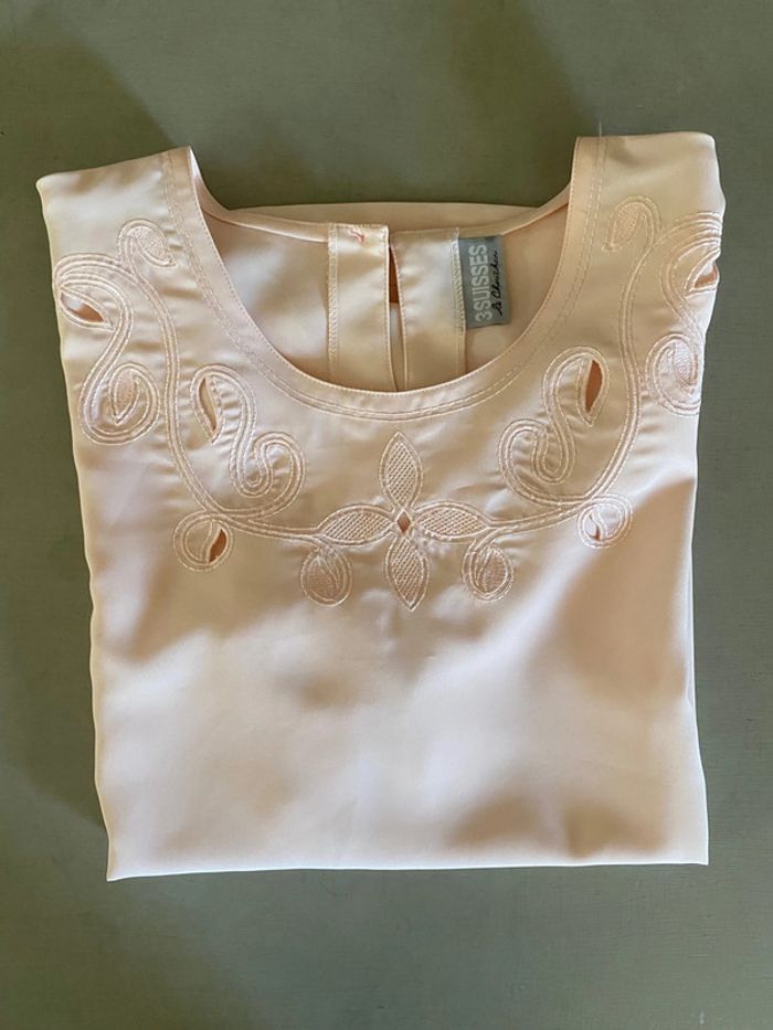 Blouse 3 Suisses Le Chouchou rose pâle taille 38 - photo numéro 19