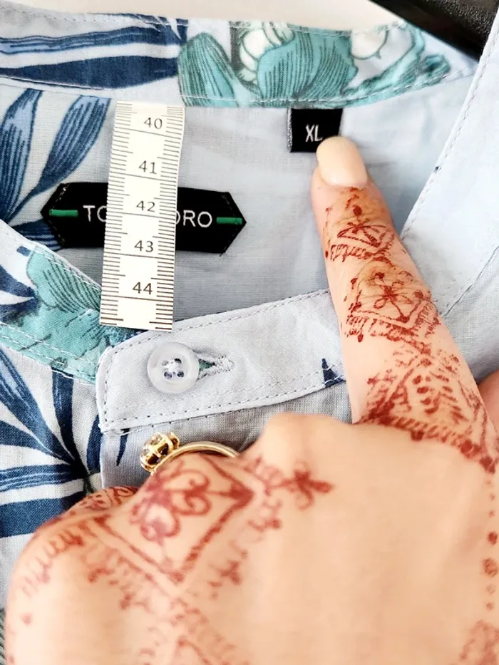 Chemise homme Tony moro à fleurs tropicales – Taille XL (44) - photo numéro 4