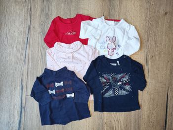 Lot de 5 tee-shirt longues manches 3 mois