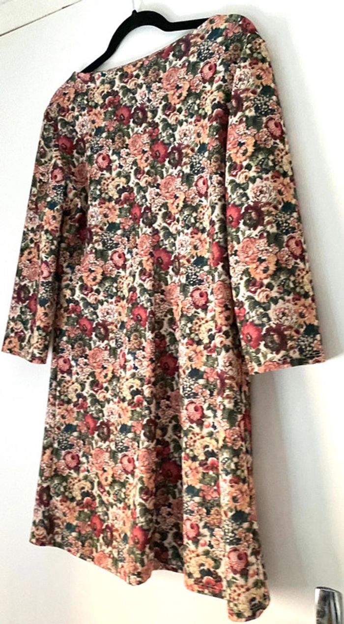 Robe Droite Imprimée Fleurs Taille Unique - photo numéro 5