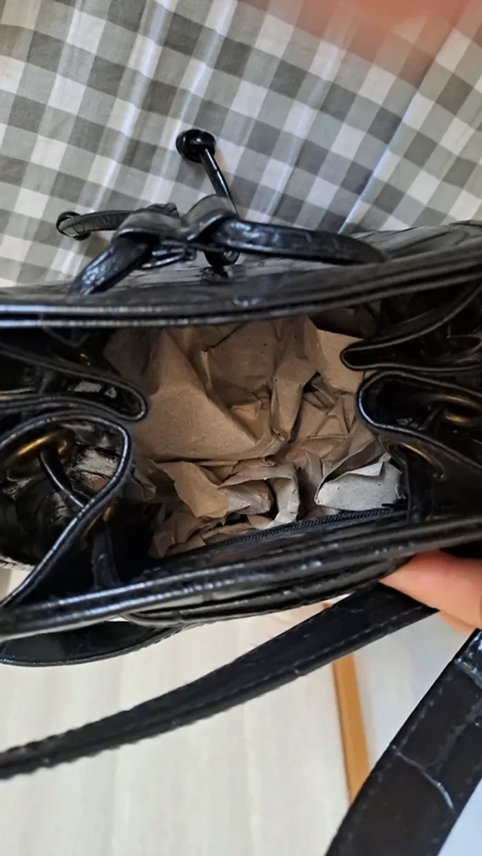 Sac seau / Sac Bourse / Sac Bourse effet crocro / Caro Sac / Sac Croco - photo numéro 8