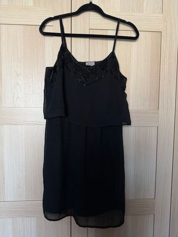 Robe noire perles Vero Moda t.l