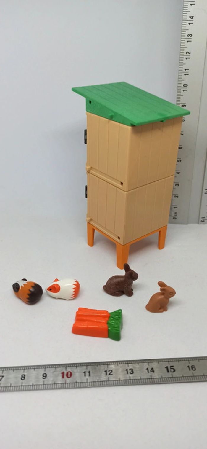 Deux clapiers avec lapins et cochons d'inde playmobil - photo numéro 4