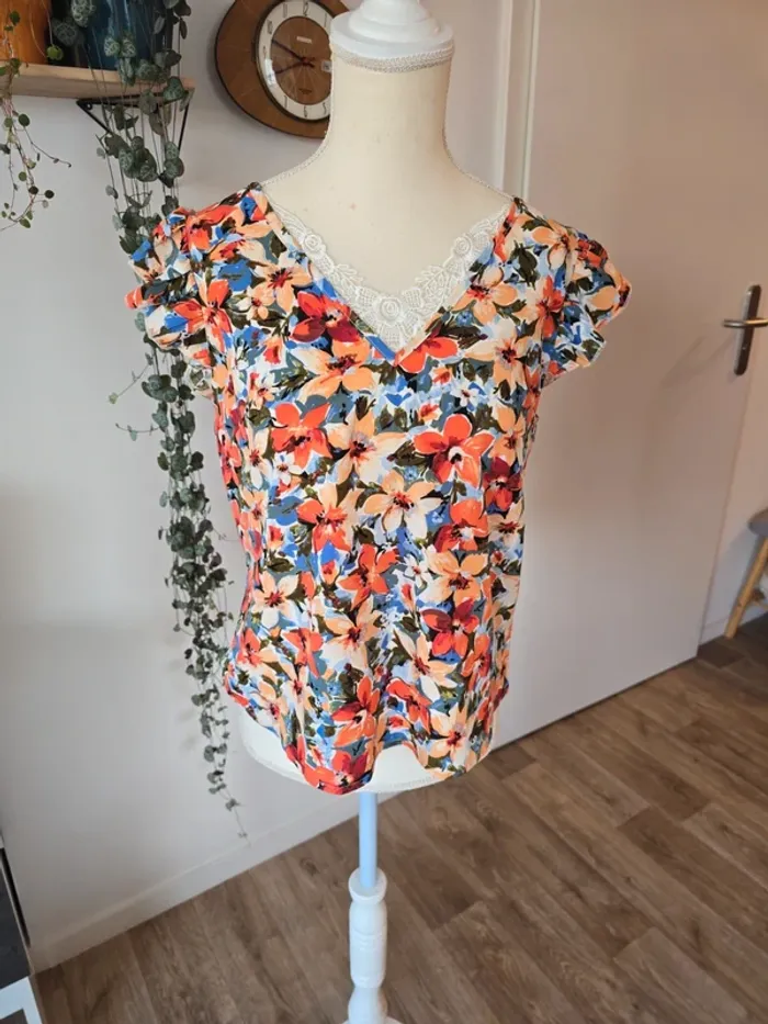 Blouse fleuries