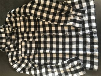 chemise à carreaux noir et blanc 10 ans kiabi