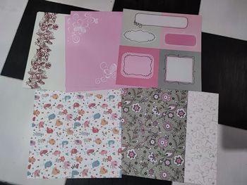 Lot de 12 feuilles recto verso cartonnées 30 x 30 cm  #102
