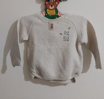 Kiabi pull sweat beige crème