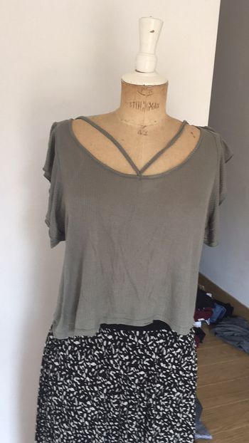 T-shirt ample kaki taille L