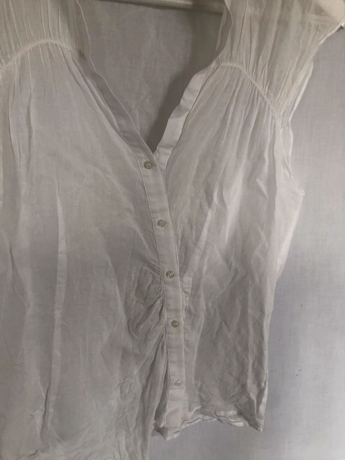 Blouse blanche boutonnage diagonal Kookai taille 40 très bon état - photo numéro 15