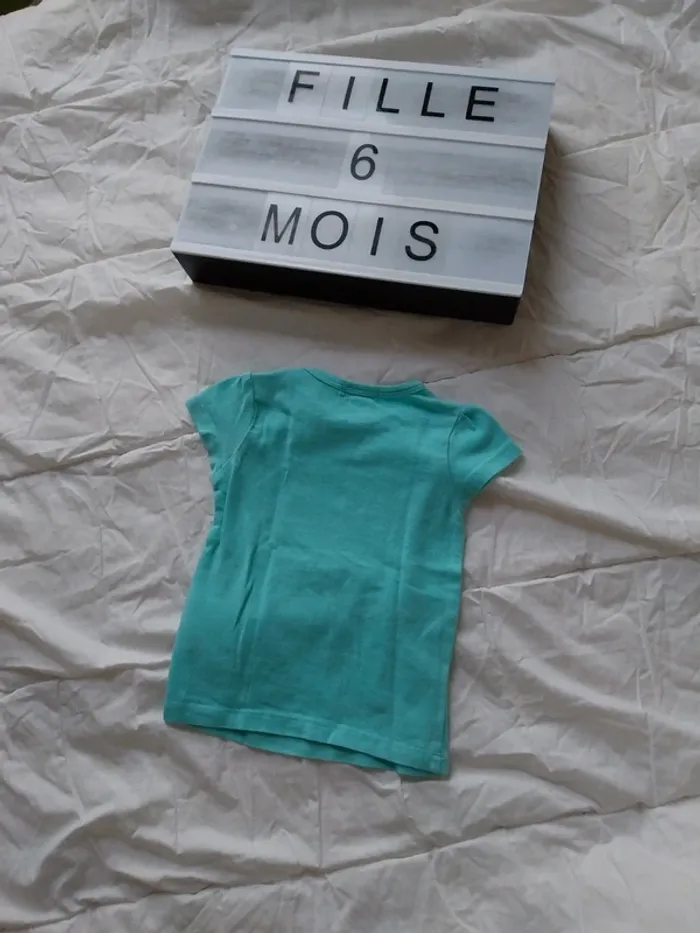 Tee-shirt manche courte fille 6 mois Orchestra - photo numéro 2