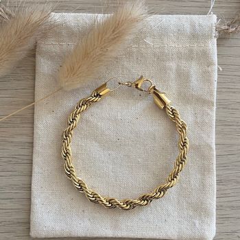 Bracelet torsadé acier inoxydable