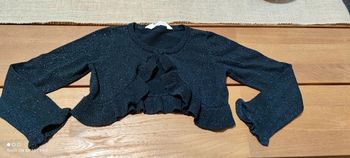 Gilet 6/8 ans noir pailleté