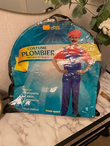 Déguisement plombier Mario neuf Halloween