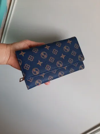 Grand porte feuille bleu tendance