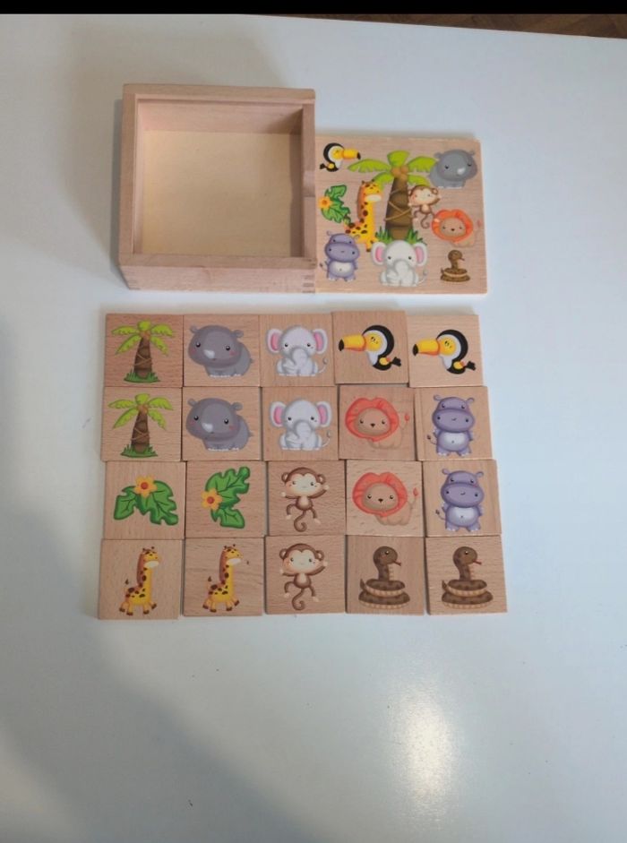 Jeu memory animaux en bois marque playtive - photo numéro 4