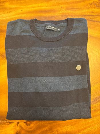 Pull Rayé bleu marine taille M neuf Armand Thierry