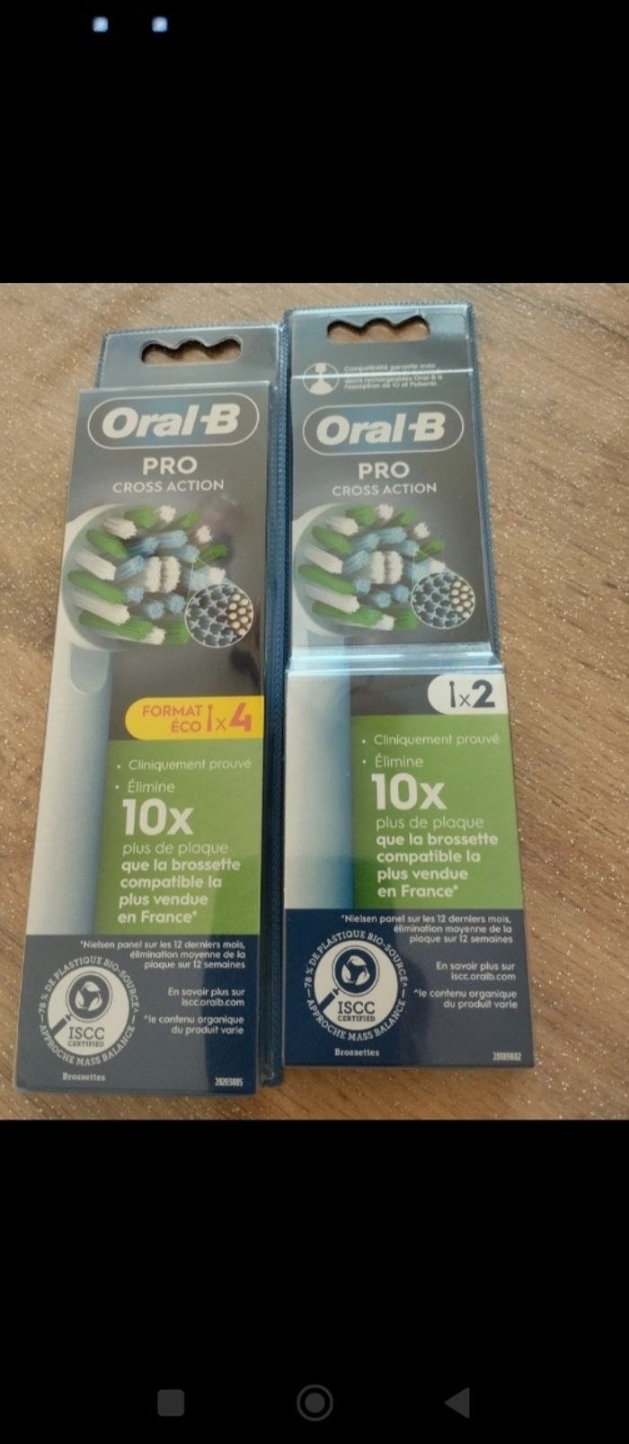 6 brossettes Oral B neuves