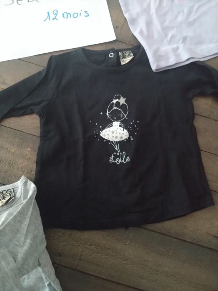 Lot de 3 t shirt bébé fille 12 mois - photo numéro 4