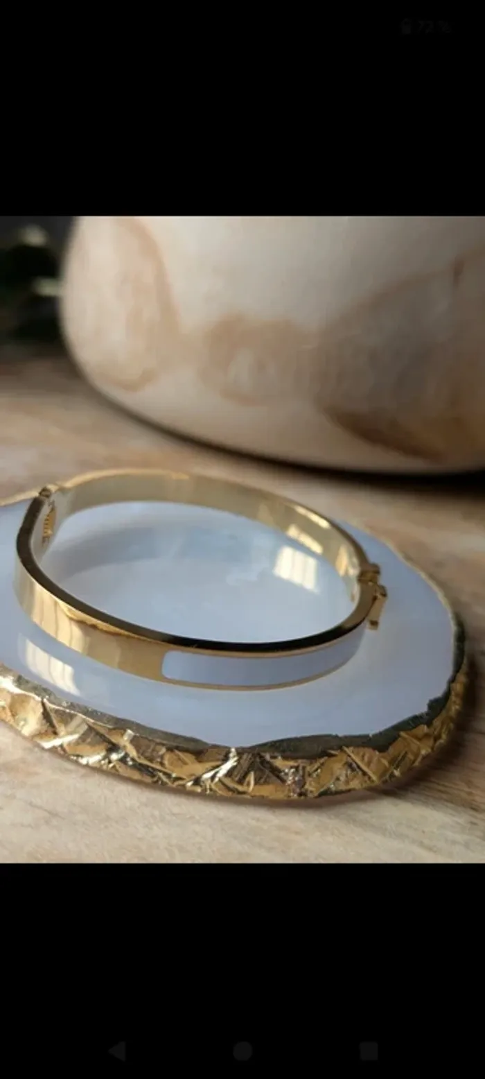 Bracelet tendance blanc et doré - photo numéro 4
