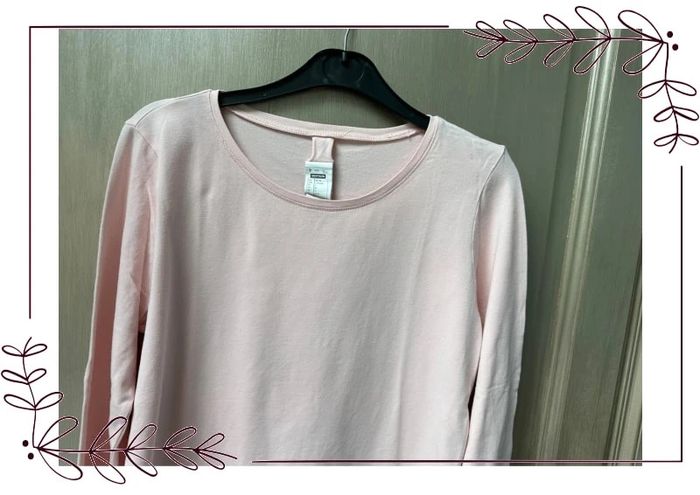 T-shirt manche longue décathlon taille L rose clair - photo numéro 4