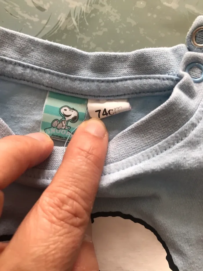 Tee shirt ML Snoopy 12mois - photo numéro 3