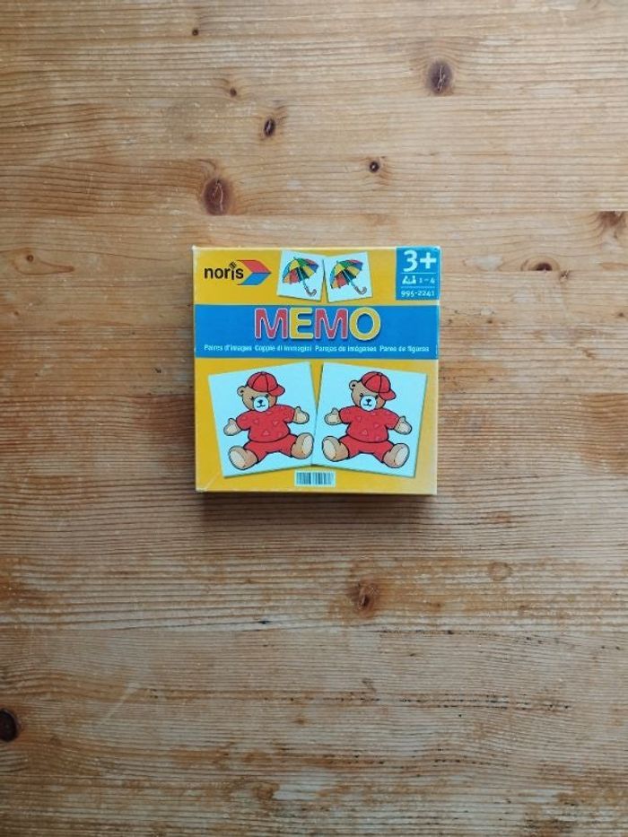 Jeu de cartes mémoire "MEMO" - Noris - Parfait pour les enfants dès 3 ans !