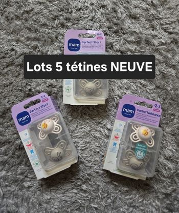 Lot tétine mam sucette neuf perfect start perfect naissance suprem nigth
