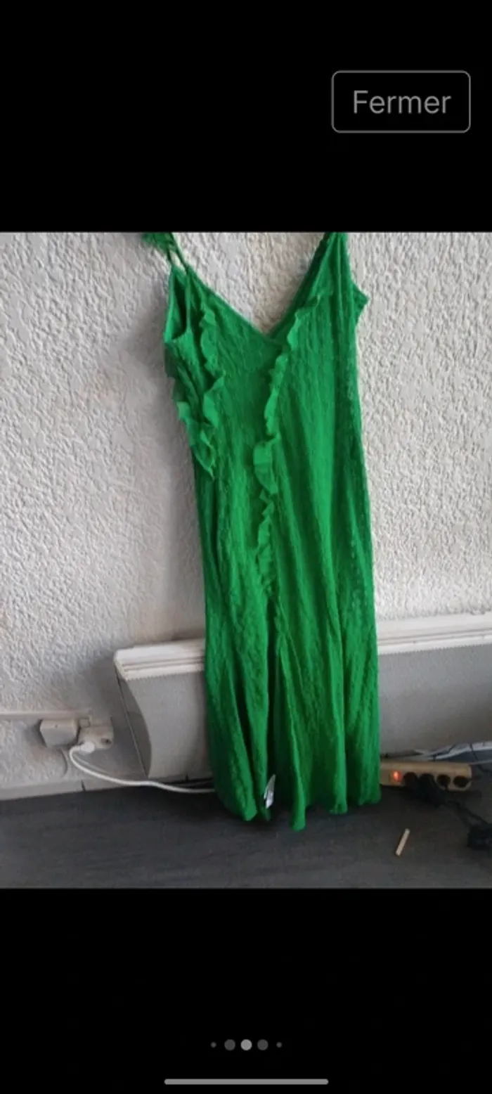 Robe verte T36 a bretelles neuve - photo numéro 4