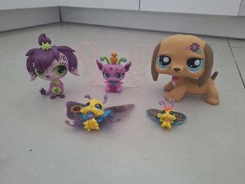 Lot petshop lps taille L, XL et 3 papillons