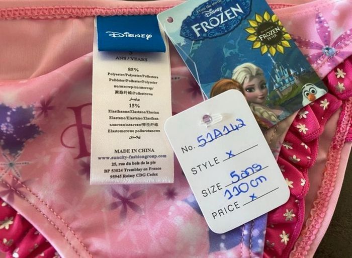 Culotte de maillot de bain La Reine des Neiges Disney taille 5 ans/110 cm [51A142] - photo numéro 3