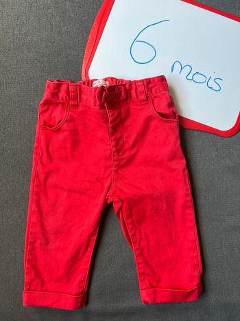Pantalon rouge DPAM 6 mois