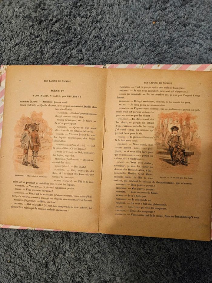 Livre vintage les lapins de nicaise, bibliothèque des écoles et des familles - photo numéro 3