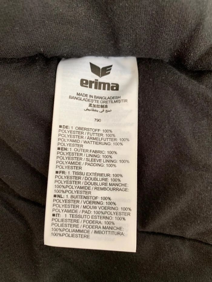 Doudoune noire foot taille S erima - photo numéro 8