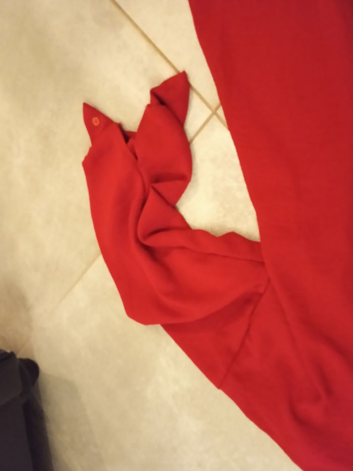 robe chemise rouge neuve étiquette achat just me - photo numéro 5